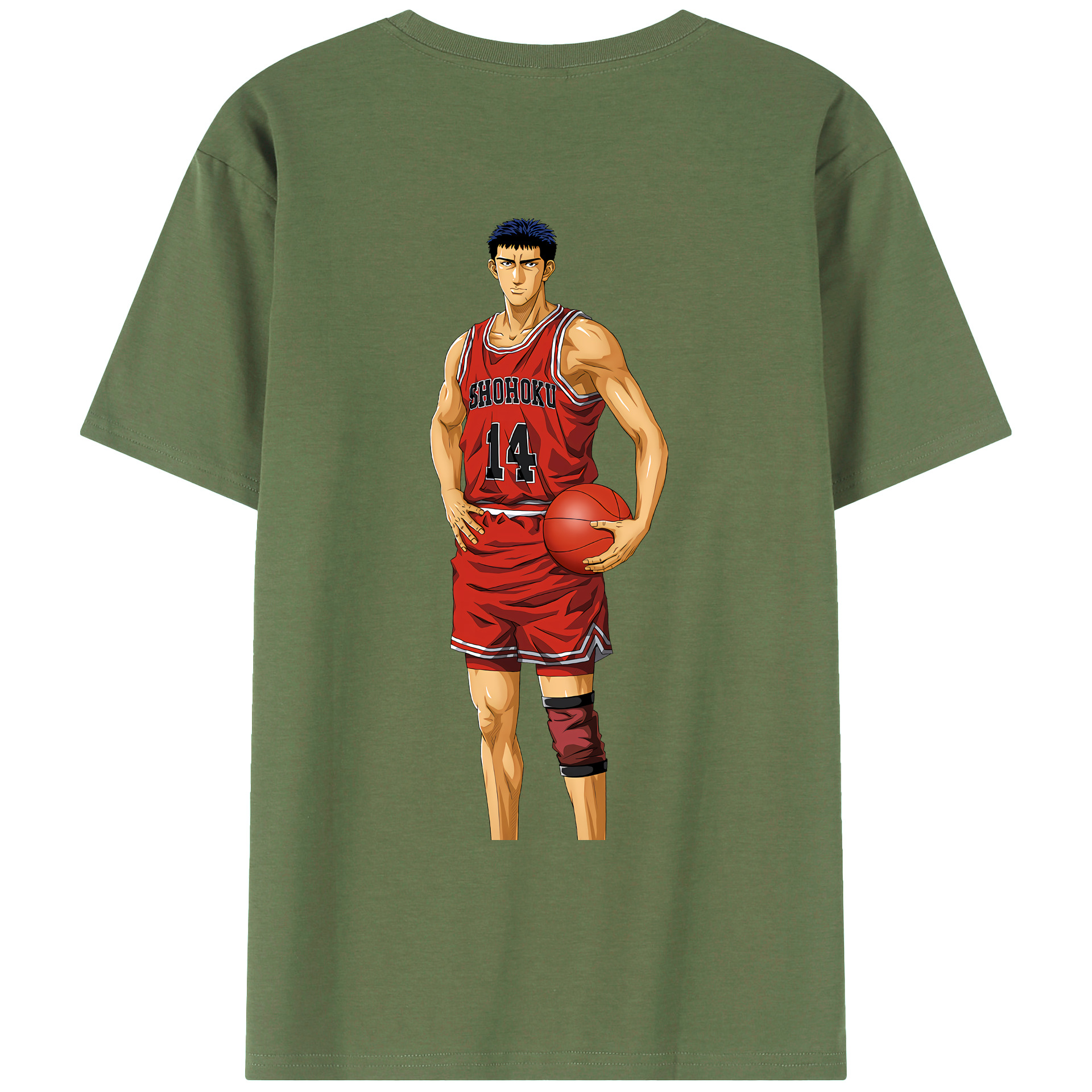 （画像用） SLAM DUNK／スラムダンク 綿100％ メンズ半袖Tシャツ（バックプリント） 通気性